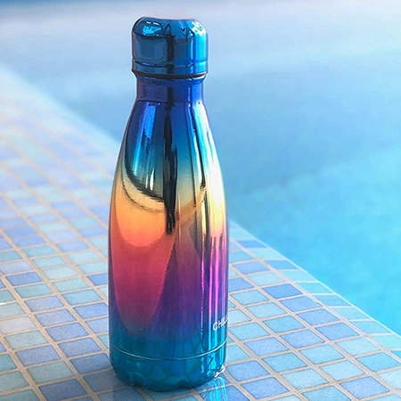 UV plated water bottle