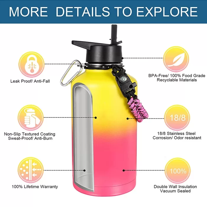 Half Gallon Insulated Water Bottle